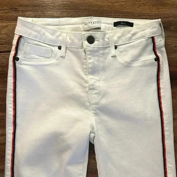 Parker Smith White Jeans with navy/orange trim. 28 skinny perfect condition. - Picture 12 of 15